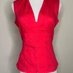 Moda Y2K Fitted Red Pink Shell Top Sz Small Stretch Photo 0