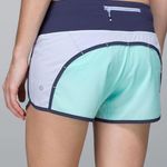 Lululemon  Run Times Short 4” Size 6 Rare 2014 Retired Aquamarine Colorway Photo 0