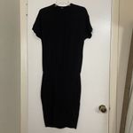 MONROW black short sleeve mini round neck cotton tshirt dress size small Photo 1