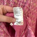 Stine Goya Medium Shirley Top Stars Pink Long Sleeve Peplum Open Back Blouse Photo 7