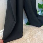 Line and Dot  jumpsuit, cropped wide leg, ruffled straps, relaxed fit, black, S Photo 5