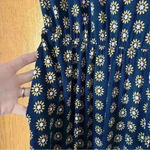 Boden Sunflower Navy Yellow Shirt Dress Sz2 Floral Blue Size 2 Photo 2