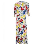 Rixo x Target Women’s White Floral Mock Neck Ruffle Midi Dress Size 2 Photo 4