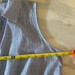 Parallel Skies Blue White Striped Sleeveless Shirt Dress Size S Cotton Tie Back Photo 5