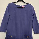 Lilly Pulitzer  Charlene Shift Dress Boatneck Navy Nautical Women’s Size M Photo 2