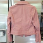 Halogen 💕💕 Dusty Rose Faux Leather Moto Jacket S Photo 6