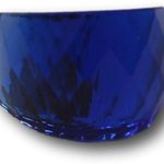 Bold Faceted Nirvana Blue Crystal Statement Ring Wide Band Cocktail Ring Size: 8 Photo 2