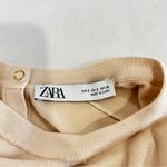 ZARA  Cream Knit Top Size Small Short Sleeve Photo 7