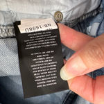 Neon Blonde Siren Zip‎ Cut Off Denim Mini Skirt in Shattered Blues Blue Size undefined Photo 7