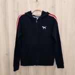 Y2K PINK Victorias Secret Womens Hoodie Size S Black Full Zip Sporty Bling Dog Photo 1