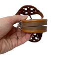 Tory Burch  Miller Sandals Brown Leather Logo Thong Slides Women’s Shoes 8.5 Photo 9