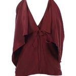 Robert Rodriguez new ✦ Sexy Strappy Silk Red Carpet Draped Cami Top ✦ Wine Photo 1