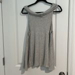 Free People  Sleeveless Knit Swing It Cowl Neckline Tank Top Grey Women's Size S Photo 8
