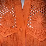 Nanette Lepore Citrus Blast Flutter Sleeve Eyelet Starburst Detail EUC Small Photo 3