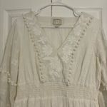 Sail To Sable Embroidered Pom Pom Midi Dress White Photo 4