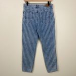 American Eagle Mom Jeans Retro Indigo Striped Blue Denim Women's Size 4 Photo 8