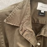 Current/Elliott women’s button up top / light jacket olive green raw edge 2/M Photo 14