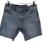 American Eagle Strigid 8" Perfect Bermuda Denim Shorts Womens Size 00 Blue Photo 0