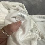 J. Jill Wide Leg Pants 18 White Elastic Linen Cotton Blend Stretch Full Length Size 18P Photo 7