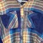 BDG NWT  Urban Outfitters Multicolored Button Down High Low Shacket Blouse Size S Photo 1