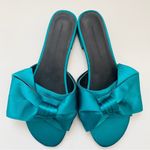 Rebecca Minkoff  teal satin bow flats NEW Photo 2