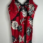 Apt. 9  Red Satin Floral Lace Slip Dress - Size Medium Photo 1