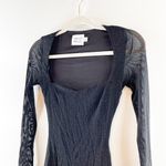 Hello Molly  Bring Me To The Sky Long Sleeve Bodycon Mini Dress Metallic Black 2 Photo 8