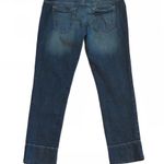 L.E.I Vintage Y2K Ashley Trouble Duo Button Side Fly Skinny Capri Jeans Sz 5 Blue Photo 2