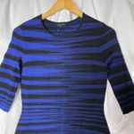 OHNE TITEL‎ 3/4 Sleeve Knit Sweater Knee Dress Striped Bodycon Black Size XS Photo 3