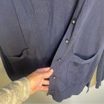 J.Crew  Navy Cardigan Pockets Layer XXS Lightweight Academia Oversized Relaxed Photo 6