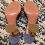 Amina Muaddi  Lily Crystal Flower Denim Slide Sandals size 40 Photo 4
