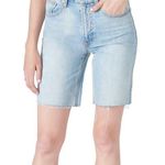 Lucky Brand Jean Shorts NWT High Rise Raw Hem Bermuda Cutoff Denim Light Wash 26 Photo 0
