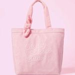 Stoney Clover Lane Stoney Clover New Pink Terry Cloth Embossed Beach Tote Bag Photo 1