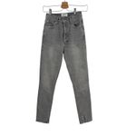 AGOLDE ‎ Nico High Rise Slim Jeans Button Fly Chime Gray Size 23 Photo 2