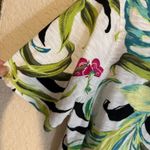 Chico's  Women's White 3 Tropical Floral Print V Neck Short‎ Sleeve Top Size XL Photo 9