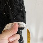 Scala Vintage  Black Silk Beaded Sequin Evening Party Formal Dress Sz PXL Photo 8