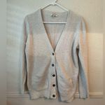 Madewell  Gray Waffle Knit Button Front Cardigan Sweater Women’s Medium Photo 0