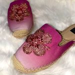 White House | Black Market WHBM JEWELE CANVAS OMBRÉ ESPADRILLE SLIDES 7 A20 Photo 1