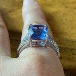 Color Changing Fluorite Tanzanite Sterling Silver Ring Size 10 Blue Photo 2
