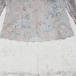 American Vintage 80s Vintage Pastel Pink Floral Lace Embellished Romantic Blazer Jacket Size 8 Photo 3