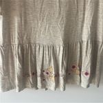 Francesca's Size Small Grey Floral Embroidered Peplum Babydoll Bohemian Style To Gray Photo 2