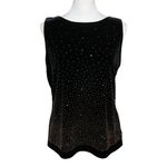 Vintage 90s NWT Black Velvet Gold Beaded Going Out Top. M/L. Fairy Whimsigoth Size L Photo 1