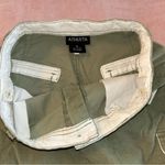 Athleta green corduroy cargo mini skirt white trim size 8 Photo 2