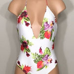 Privacy Please New.  orchid plunge swimsuit. Medium but runs small Photo 0