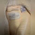 Boca Terry Robe Unisex Mens Womens Kimono Waffle Basic Cream Size XXL Photo 12