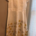 Floral Midi Dress White Size L Photo 1