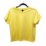 Wild Fable Yellow Short Sleeve Cut Off Crop Top Cropped T-Shirt Size Small Photo 0