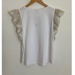 Nic+Zoe Tyler Boe Flutter Sleeve shirt size medium Photo 1