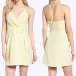 ASTR  The Label Pastel Yellow Wrap Dress  Photo 4