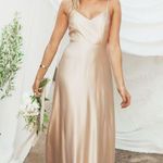 Show Me Your Mumu Faith Maxi Dress Champagne Luxe Satin M NWT Photo 1